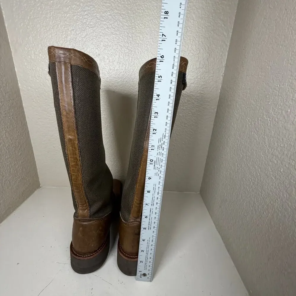 Chippewa Snake Proof Leather Boots Vipercloth Uppers Hand Crafted USA Men Sz 8.5